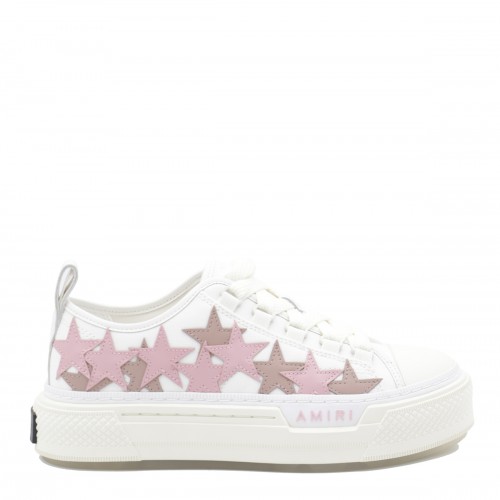 WHITE AND PINK LEATHER...
