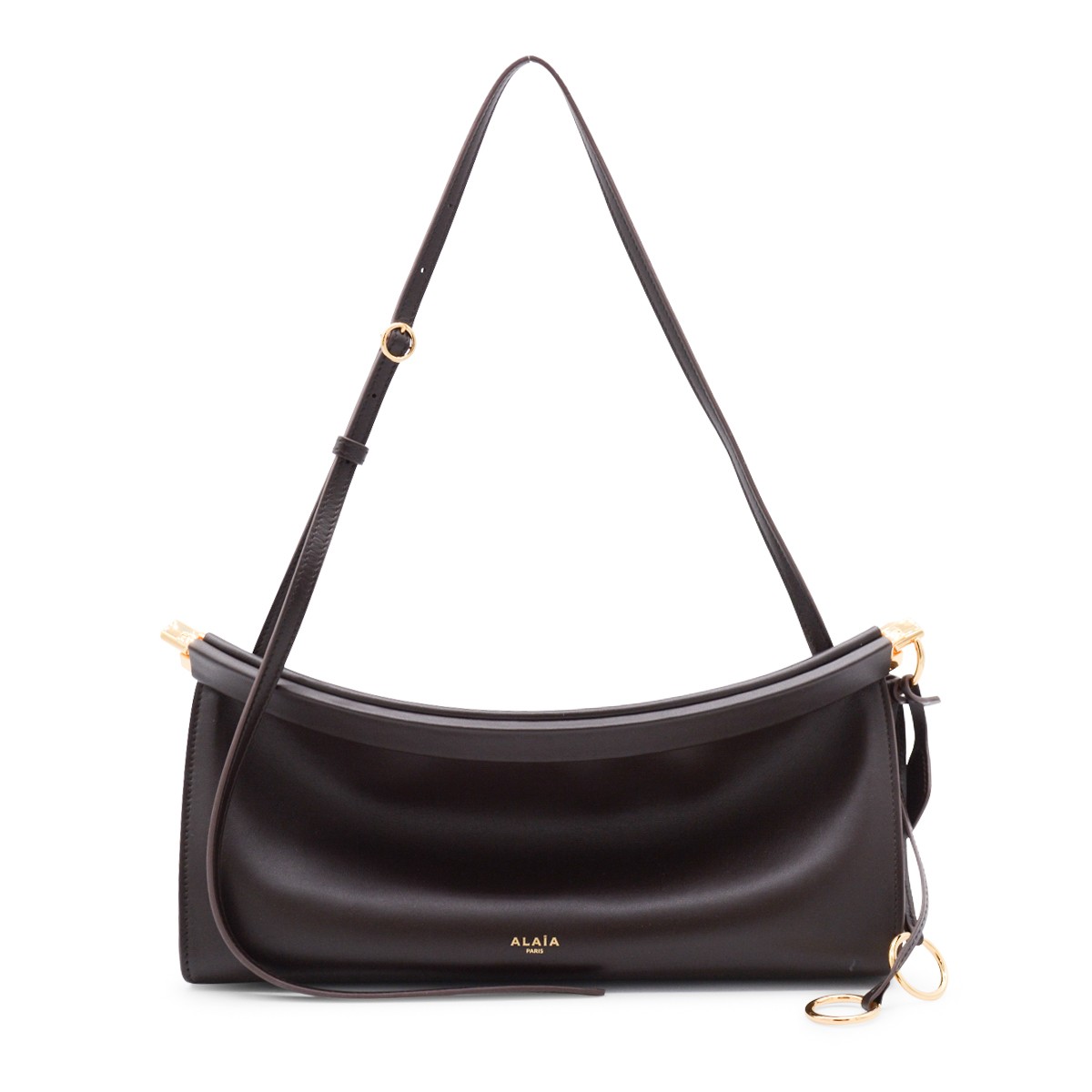 DARK BROWN LEATHER EAST WEST MEDIUM...