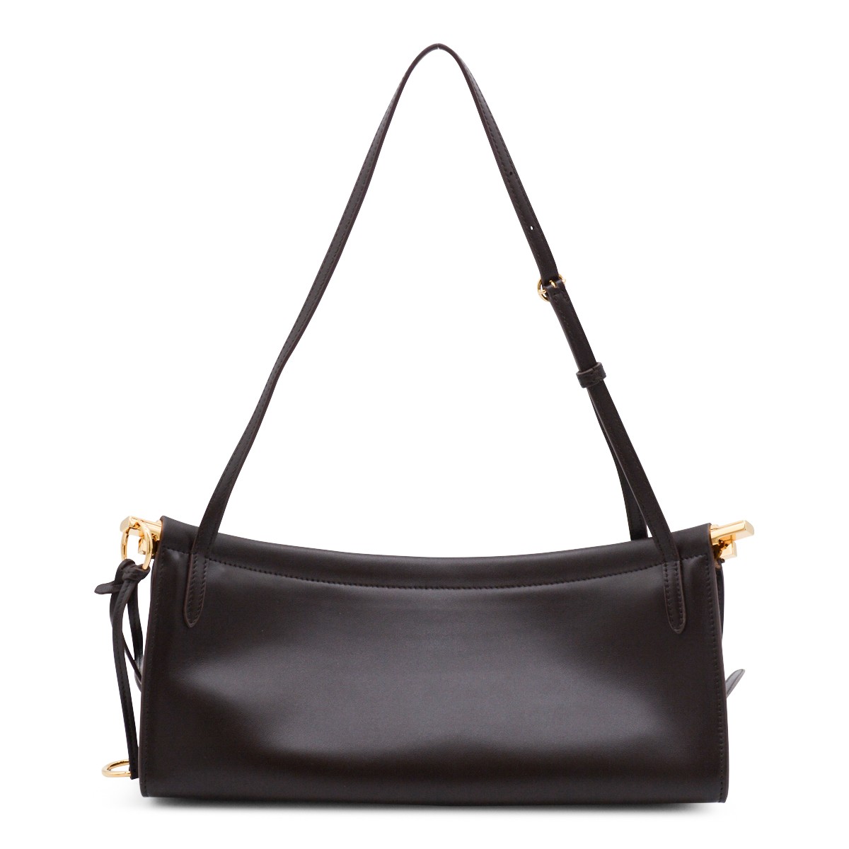 DARK BROWN LEATHER EAST WEST MEDIUM...