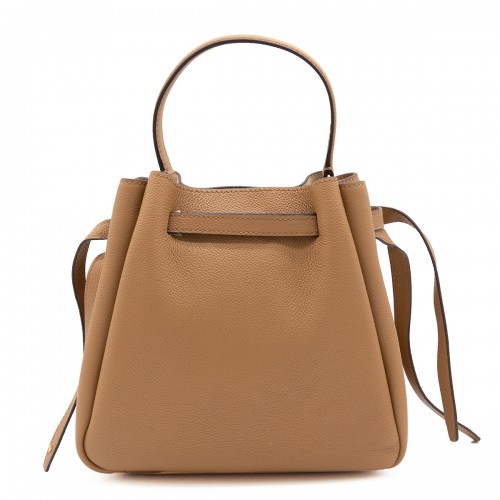 BROWN LEATHER ROMY SATCHEL