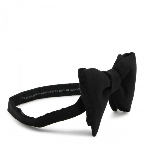 BLACK SILK BOW TIE 2