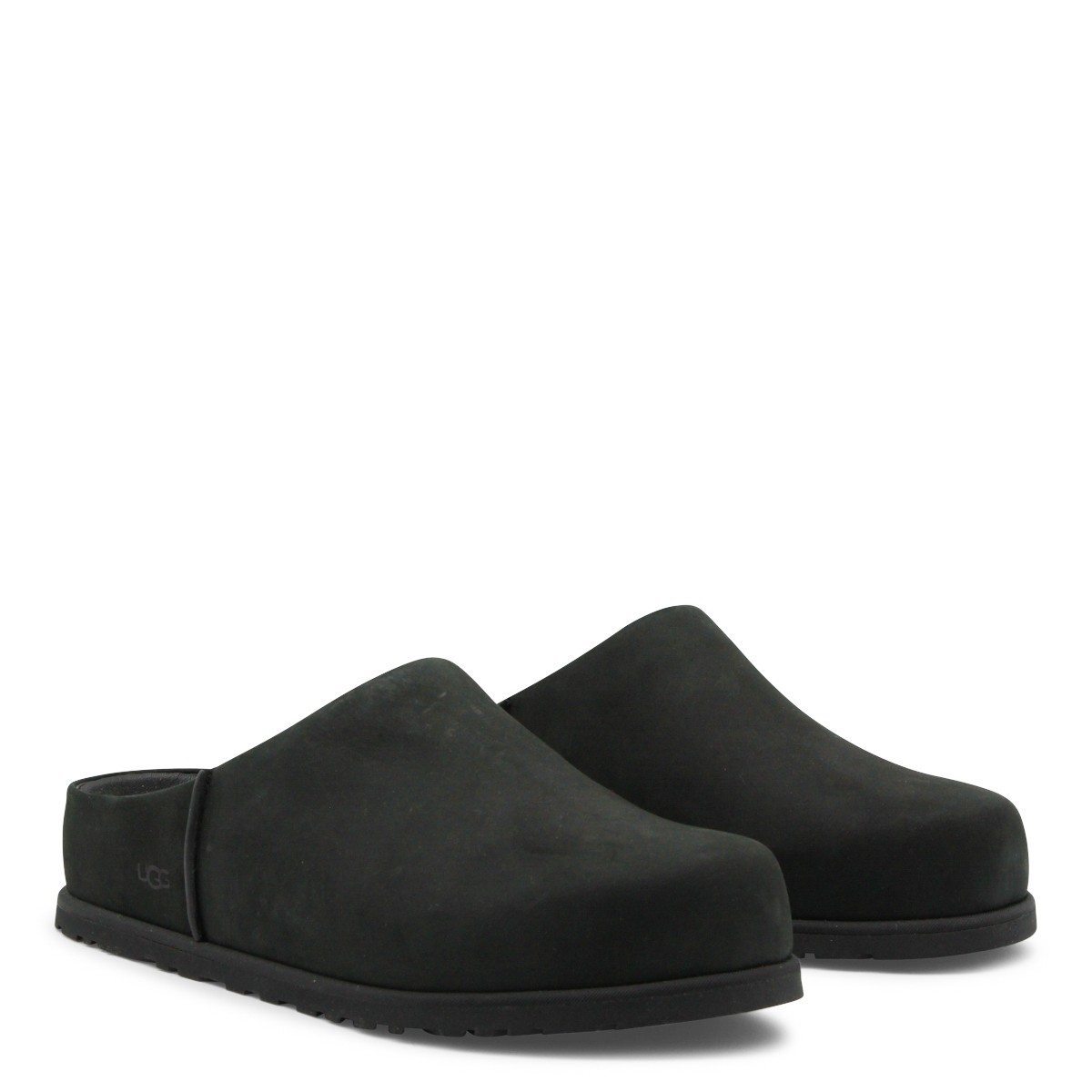 BLACK LEATHER FLATS