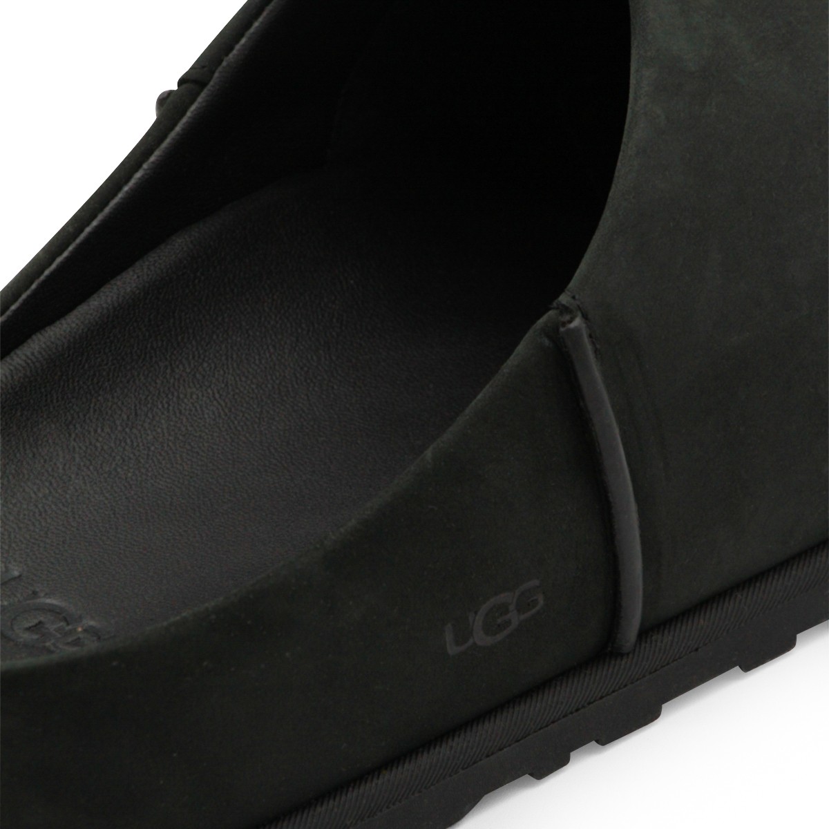 BLACK LEATHER FLATS