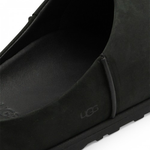 BLACK LEATHER FLATS