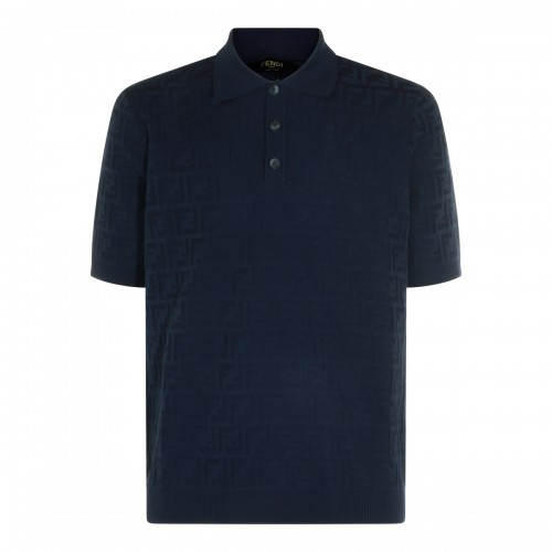 BLUE COTTON POLO SHIRT