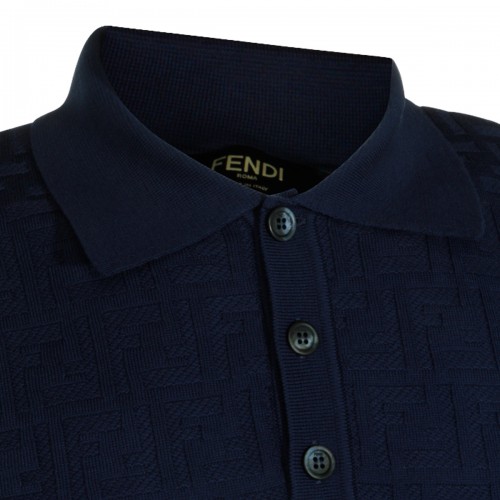 BLUE COTTON POLO SHIRT