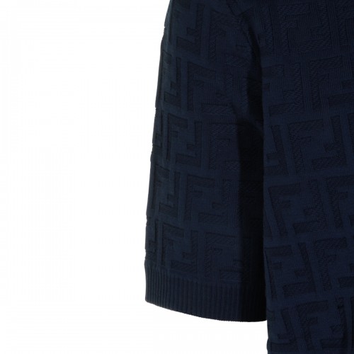 BLUE COTTON POLO SHIRT