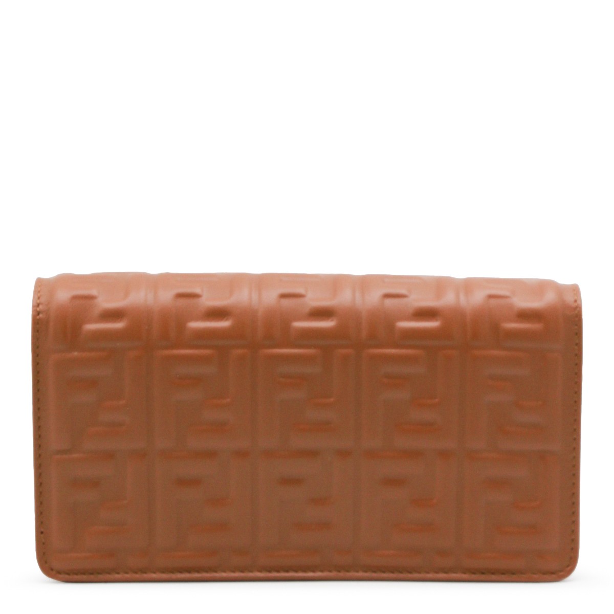 BROWN LEATHER BAGUETTE MINI BAG