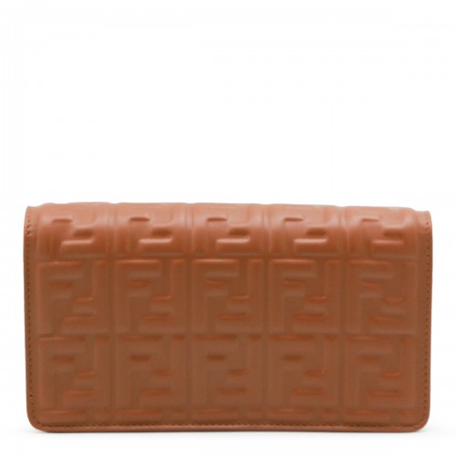 BROWN LEATHER BAGUETTE MINI BAG