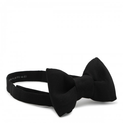 BLACK SILK BOW TIE 2