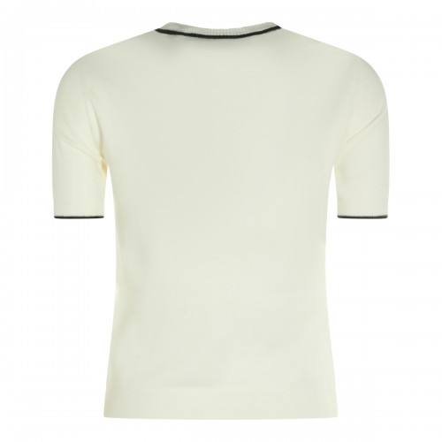 IVORY AND BLACK WOOL KNITWEAR 2