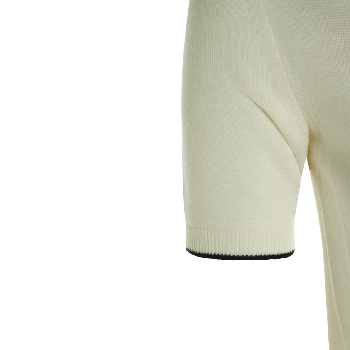 IVORY AND BLACK WOOL KNITWEAR