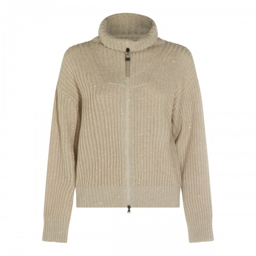 BEIGE WOOL KNITWEAR
