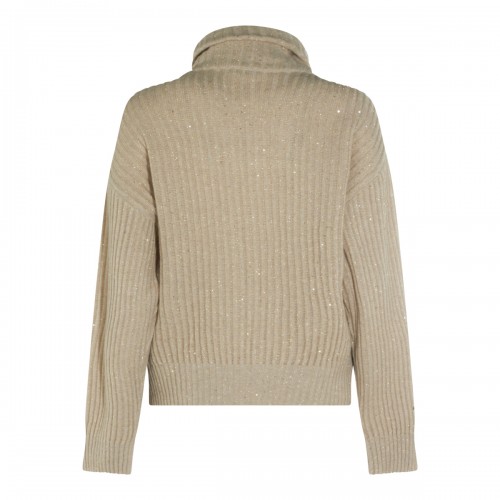 BEIGE WOOL KNITWEAR