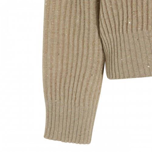 BEIGE WOOL KNITWEAR