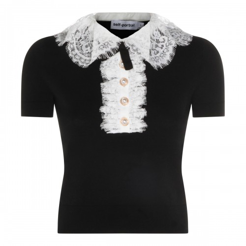 BLACK WOOL KNITWEAR