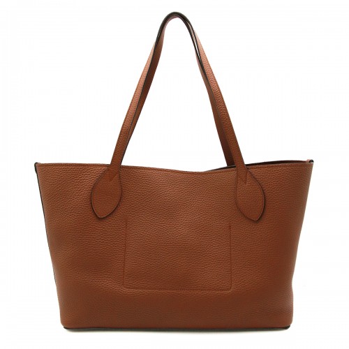 BROWN LEATHER TREE TOTE