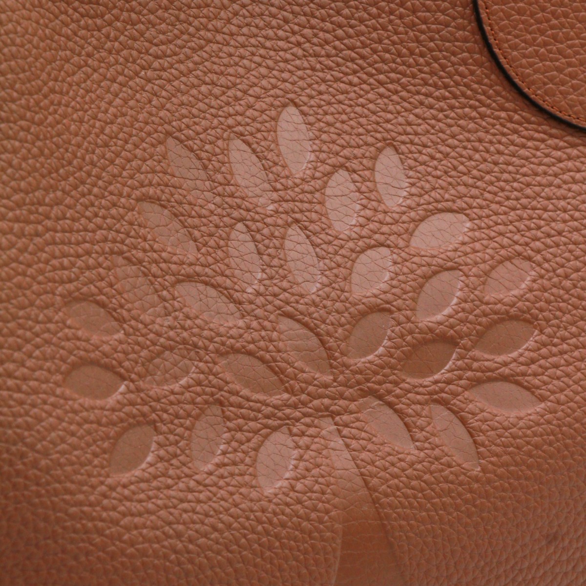 BROWN LEATHER TREE TOTE
