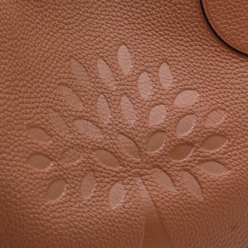 BROWN LEATHER TREE TOTE