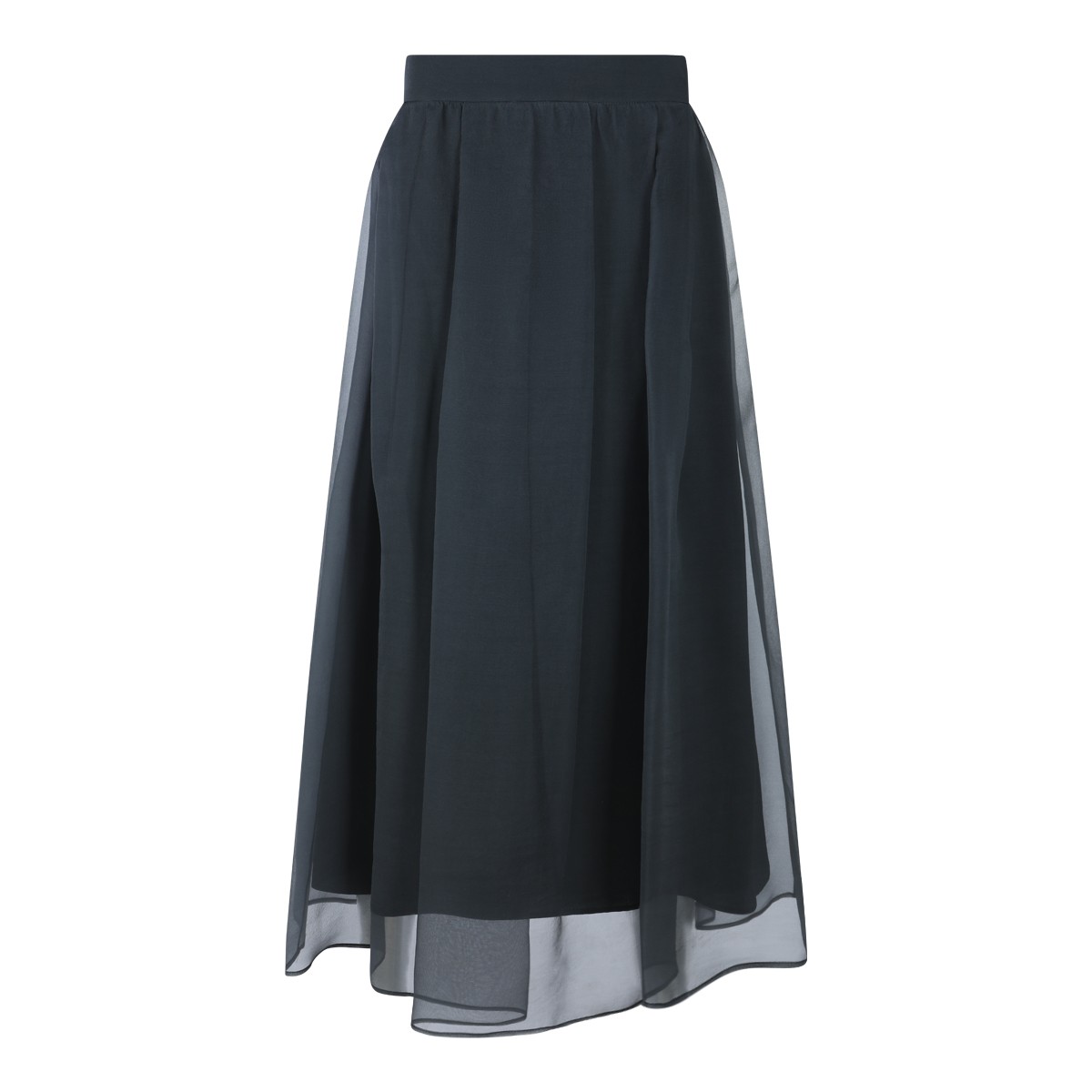 DARK GREY SILK SKIRT