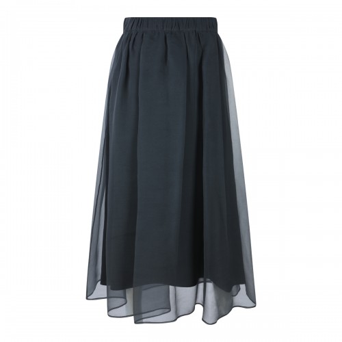 DARK GREY SILK SKIRT 2