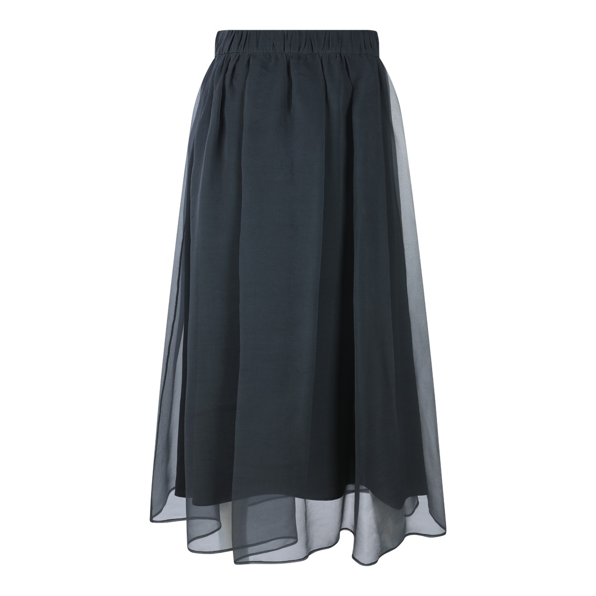 DARK GREY SILK SKIRT