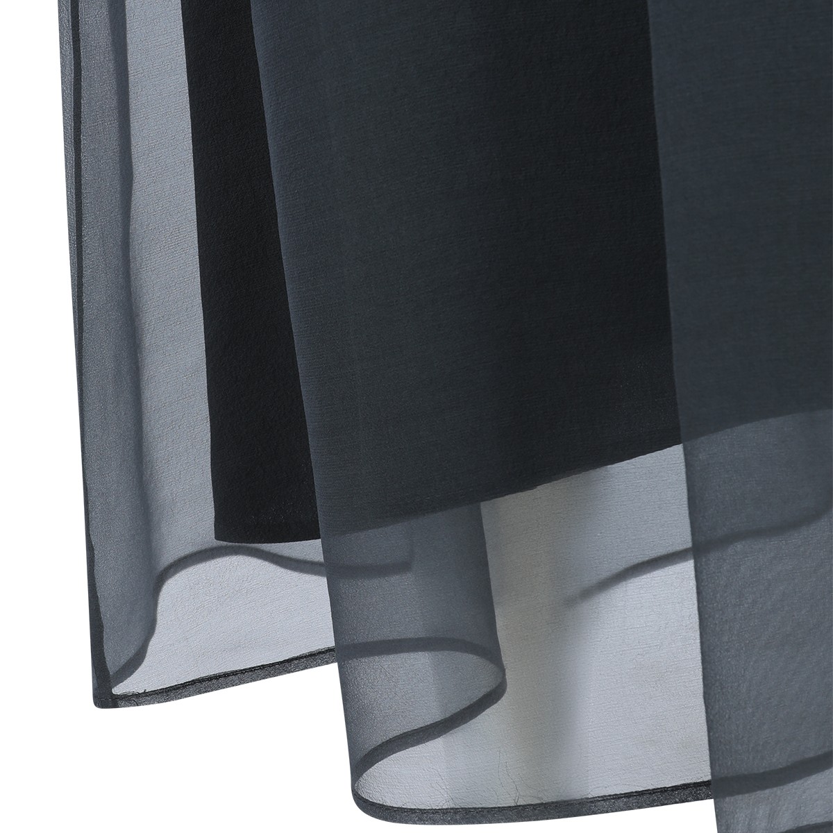 DARK GREY SILK SKIRT