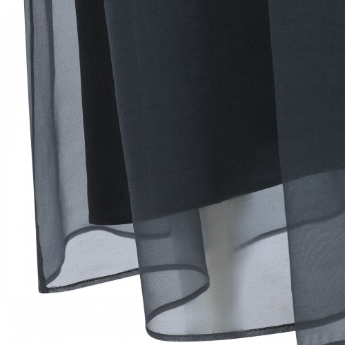 DARK GREY SILK SKIRT