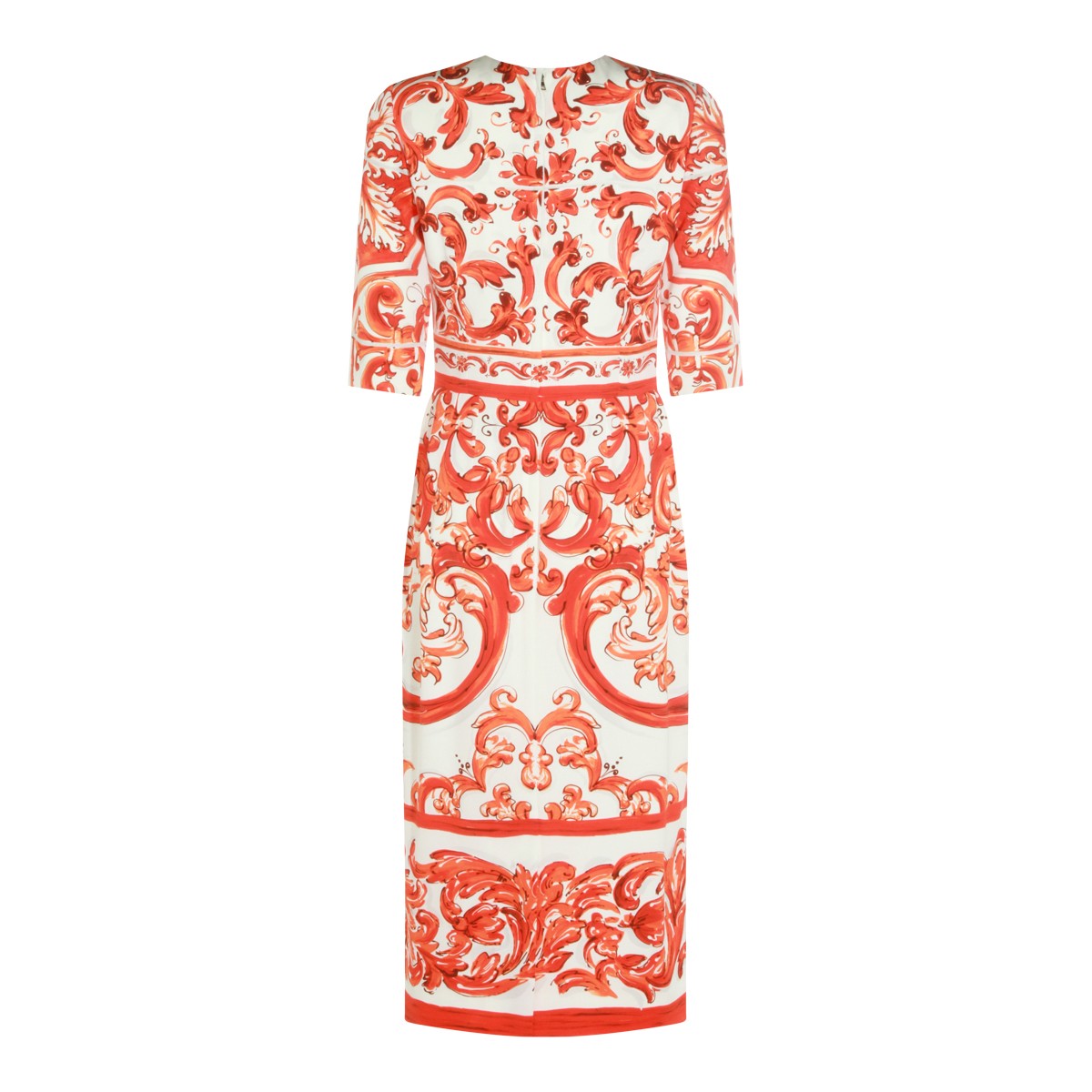 ORANGE AND WHITE DRESS