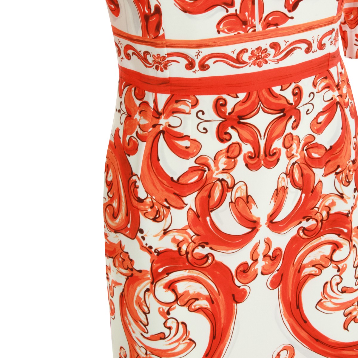 ORANGE AND WHITE DRESS