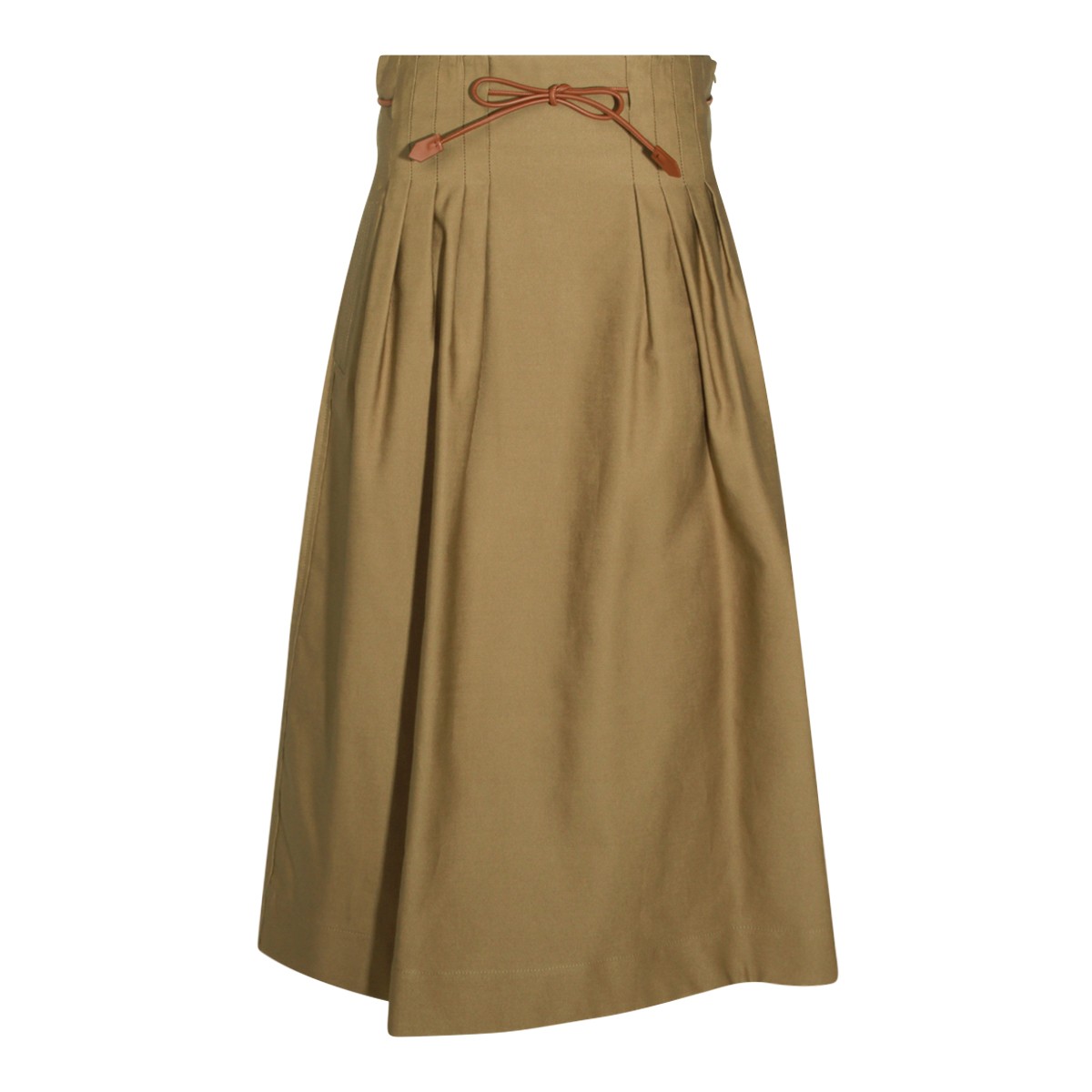 KHAKI VISCOSE TEMPIO SKIRT