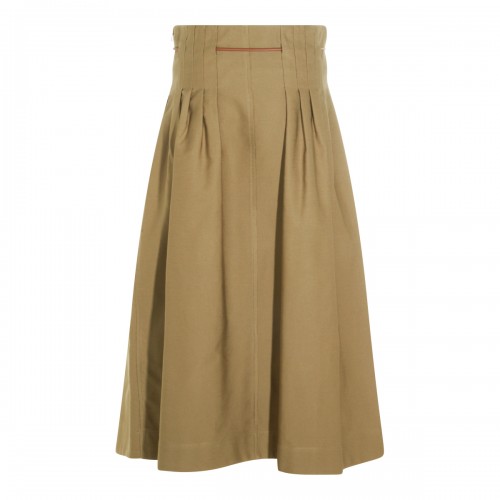 KHAKI VISCOSE TEMPIO SKIRT