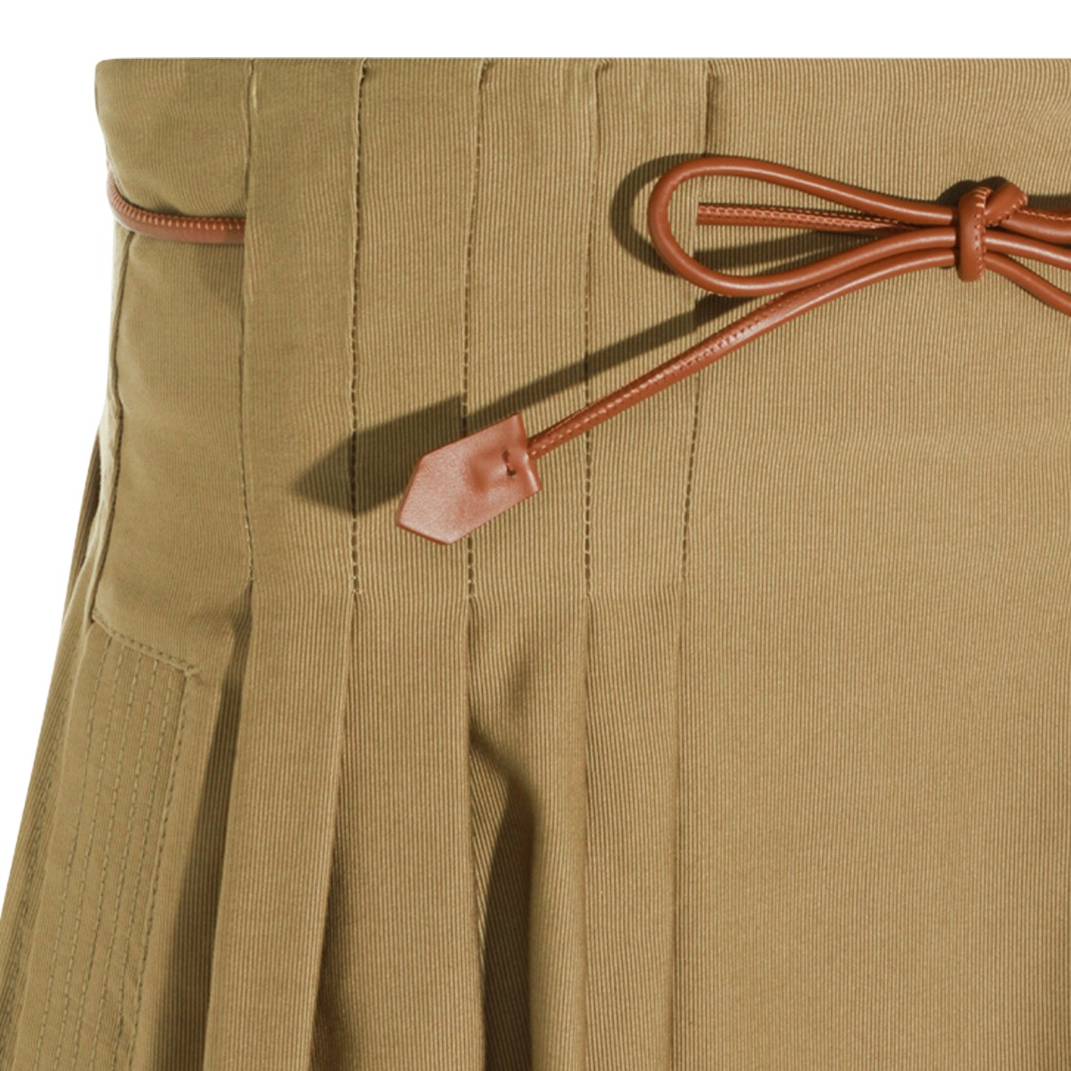 KHAKI VISCOSE TEMPIO SKIRT