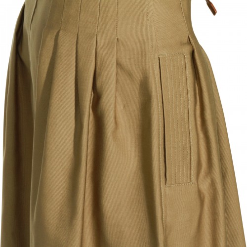 KHAKI VISCOSE TEMPIO SKIRT
