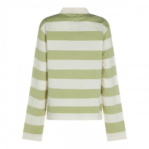 WHITE AND GREEN COTTON POLO... 2