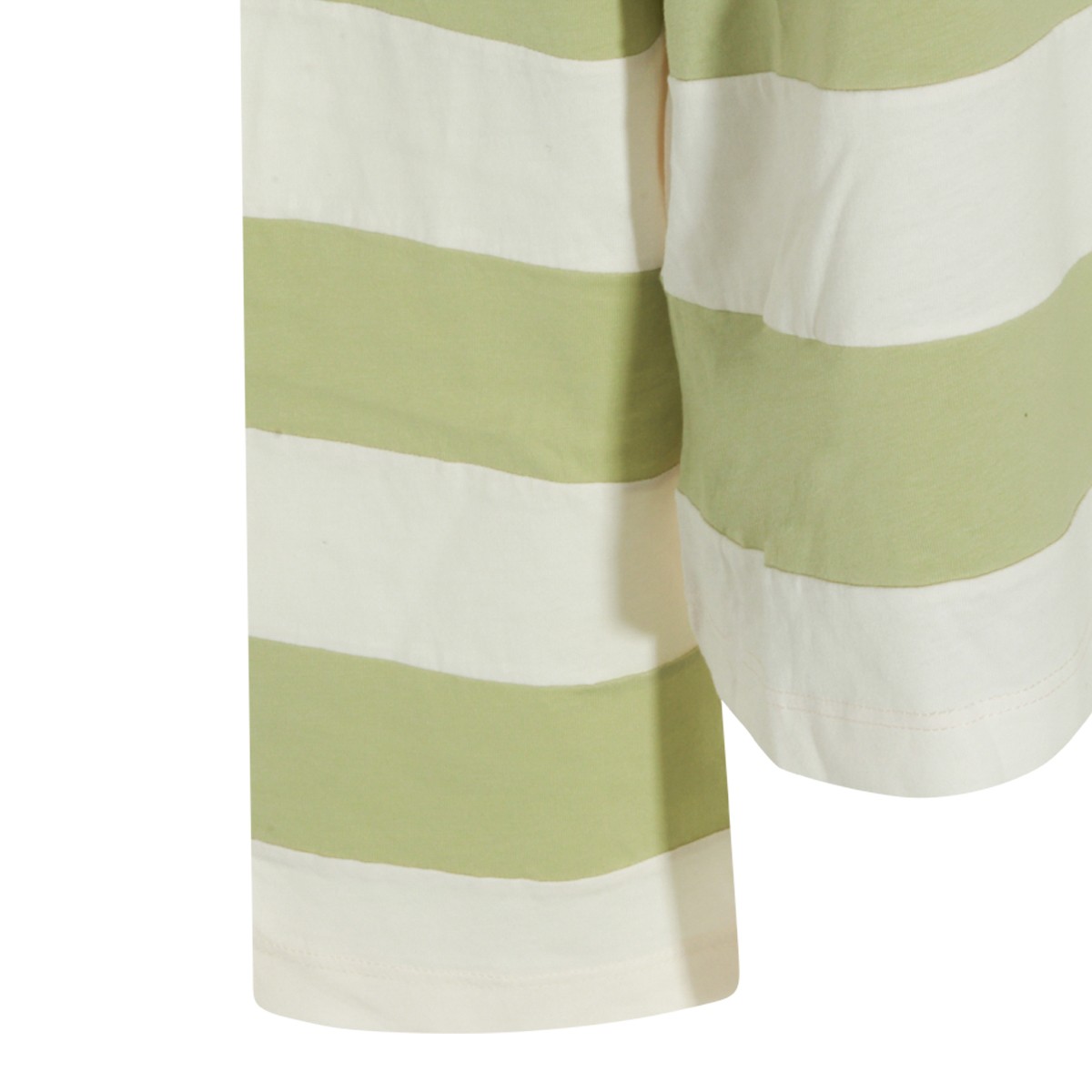 WHITE AND GREEN COTTON POLO SHIRT