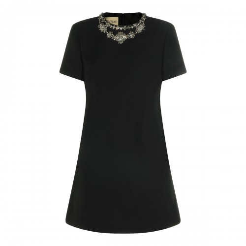 BLACK WOOL DRESS