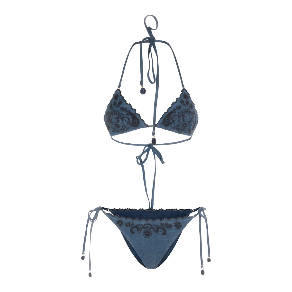 BLUE DENIM COTTON BIKINI