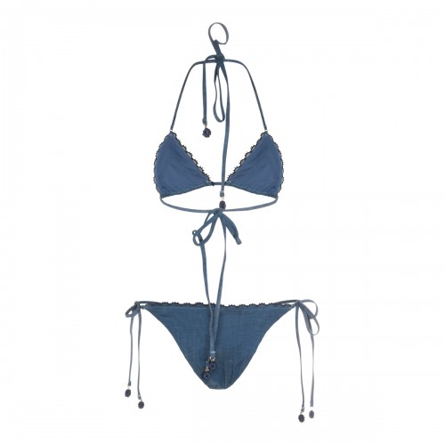 BLUE DENIM COTTON BIKINI 2
