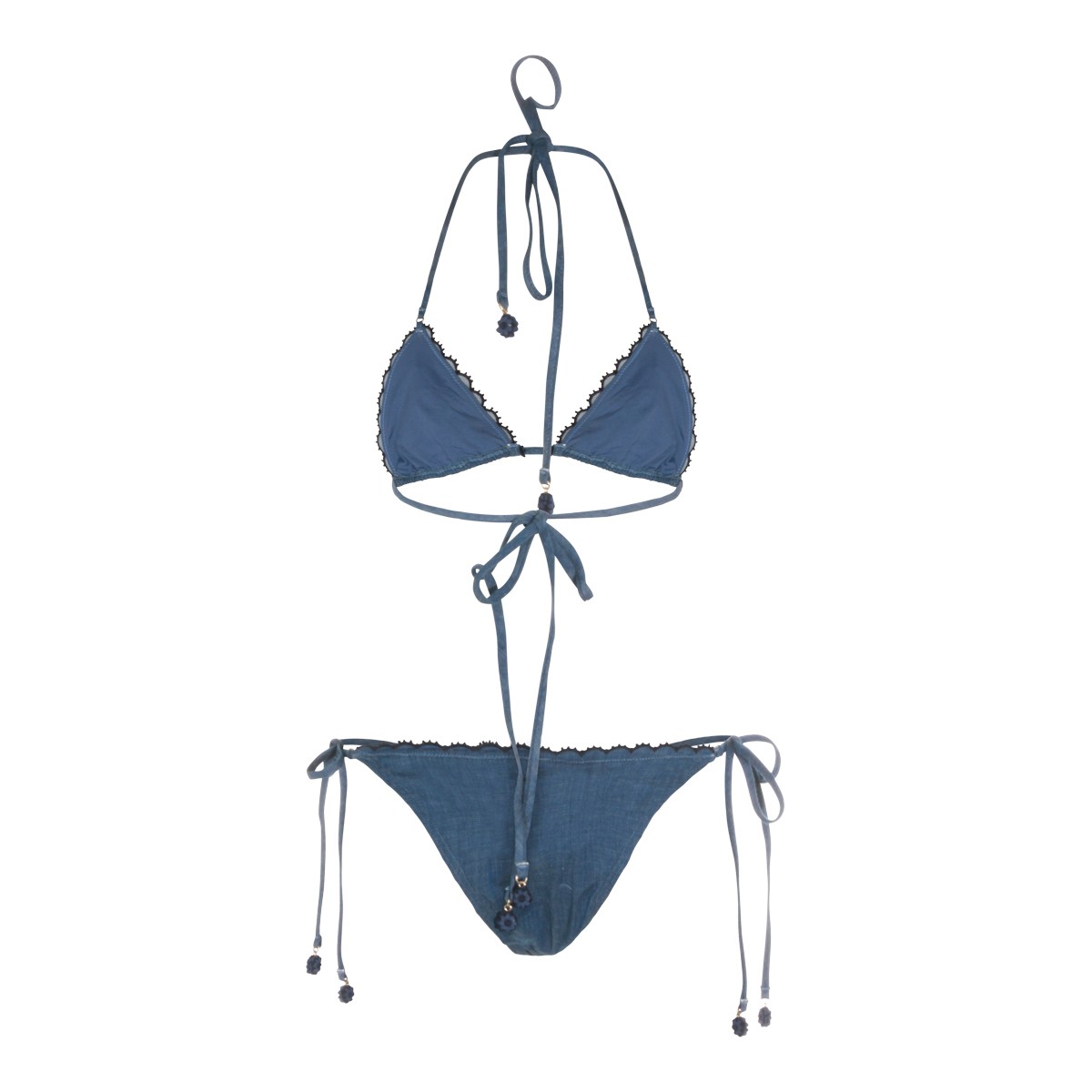 BLUE DENIM COTTON BIKINI