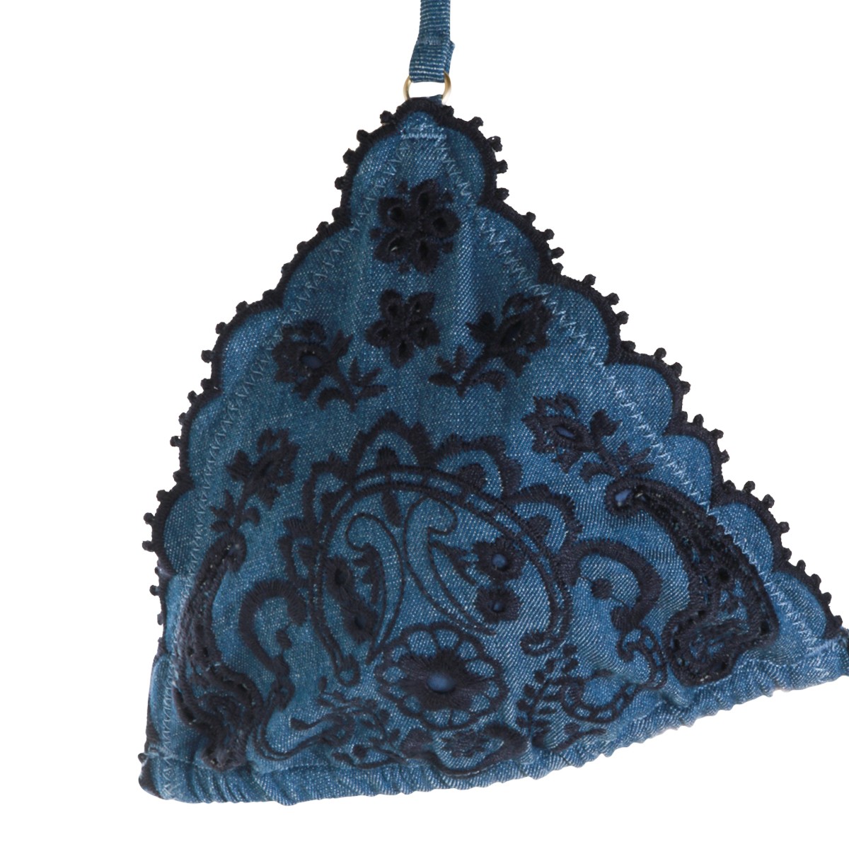 BLUE DENIM COTTON BIKINI