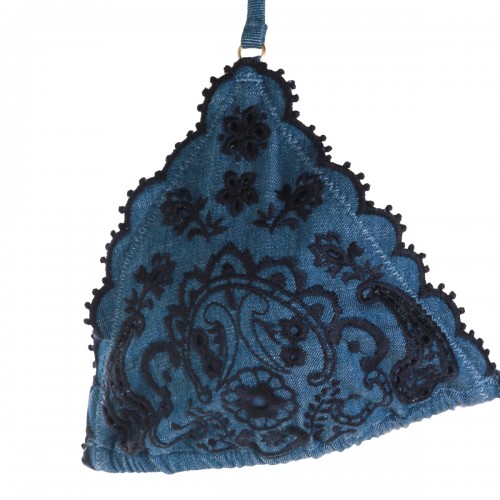 BLUE DENIM COTTON BIKINI
