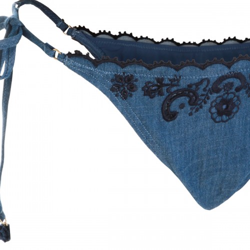 BLUE DENIM COTTON BIKINI