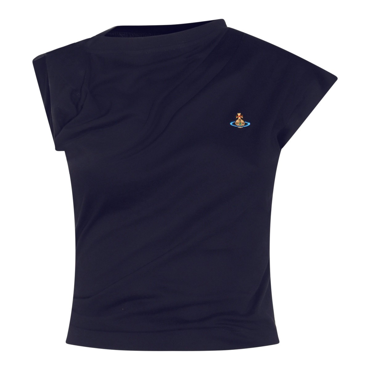 NAVY COTTON HEBO TOP
