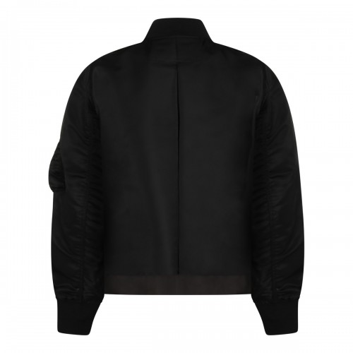 BLACK NYLON CASUAL JACKET 2