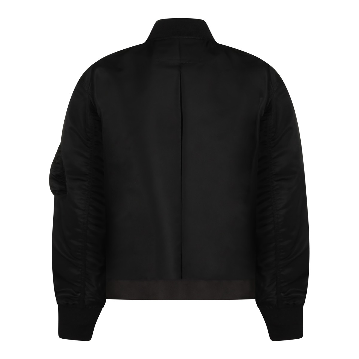 BLACK NYLON CASUAL JACKET