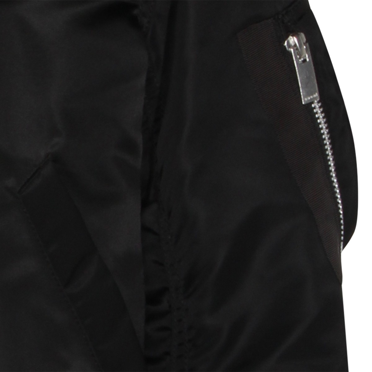 BLACK NYLON CASUAL JACKET