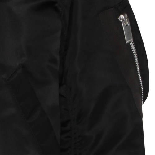 BLACK NYLON CASUAL JACKET