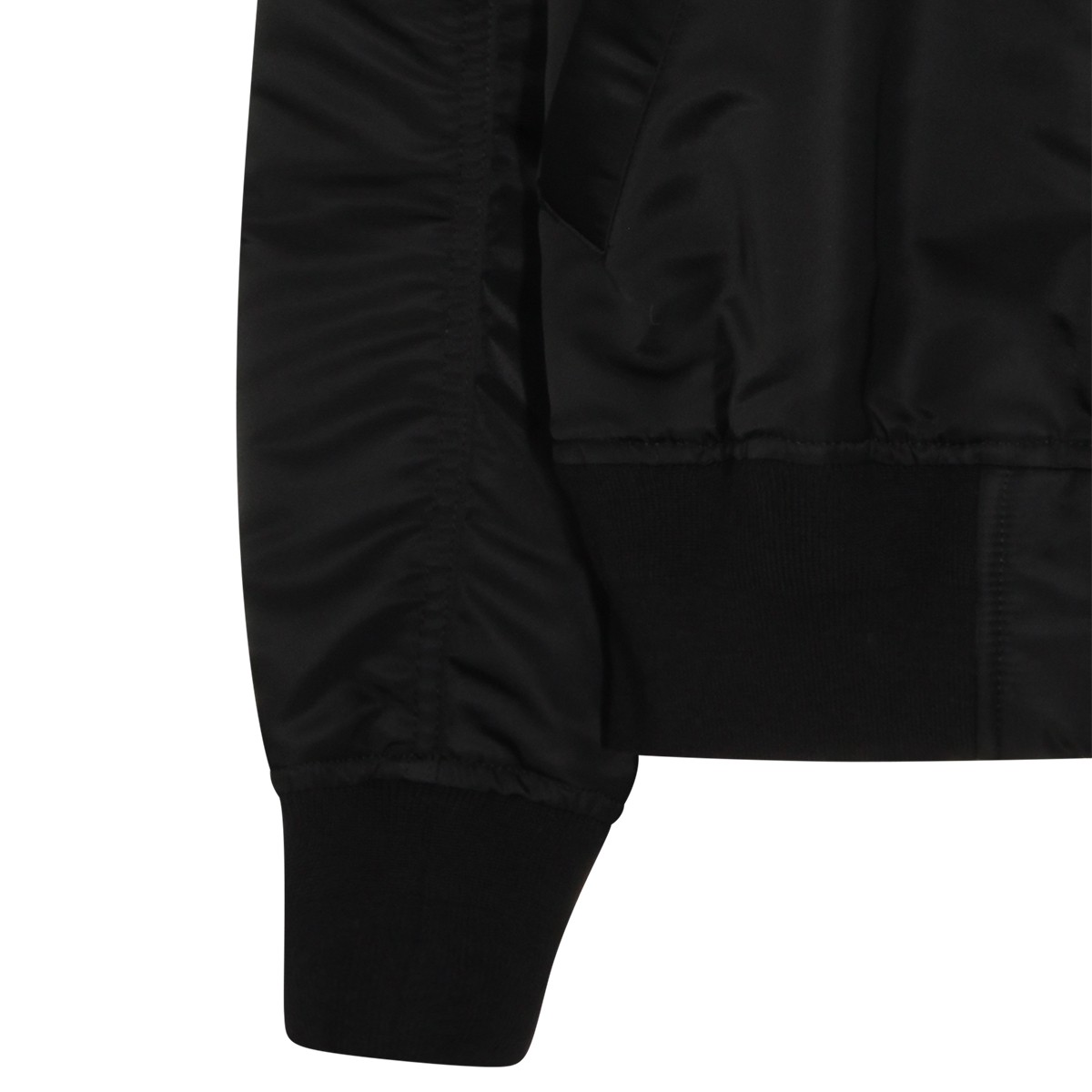 BLACK NYLON CASUAL JACKET