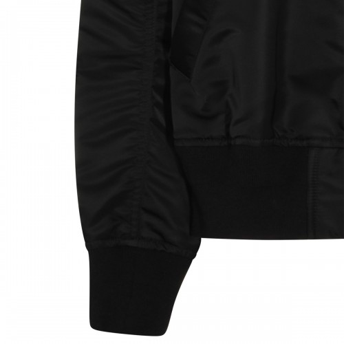 BLACK NYLON CASUAL JACKET